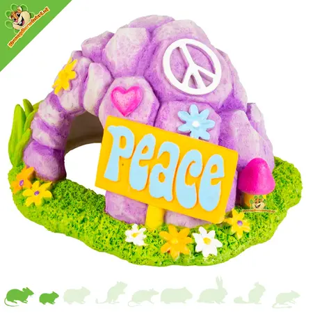 Jaskinia skalna Purple Peace 13 cm dla myszy i małych chomików karłowatych
