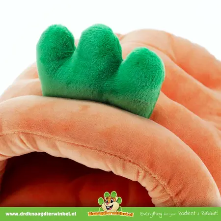 Plush Carrot Sleeping Bag 20cm – Soft Sleeping House with Pillow for Rats