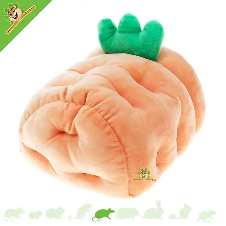Pluszowy Śpiworek Marchewka 20cm – Miękki Domek do Śpicia z Poduszką dla Szczurów