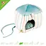 Casa de peluche cúbica a rayas de 20 cm para ratas