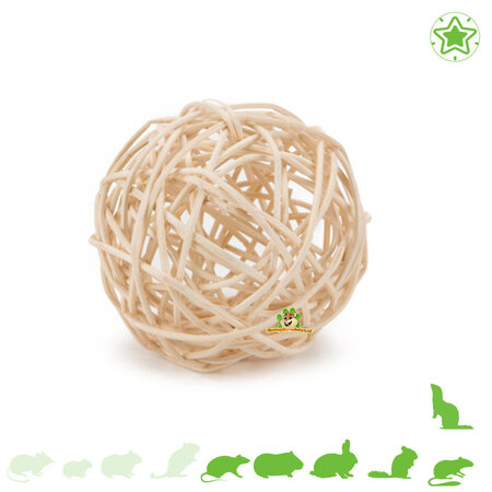 Trixie Trixie Rattan Play Ball 4 cm for Rodents & Rabbits