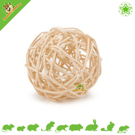 Trixie Trixie Rattan-Spielball 4 cm für Nagetiere und Kaninchen