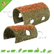 Hay tunnel with carrot