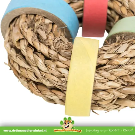 Trixie Seagrass Toy with Cardboard Rings 8 cm