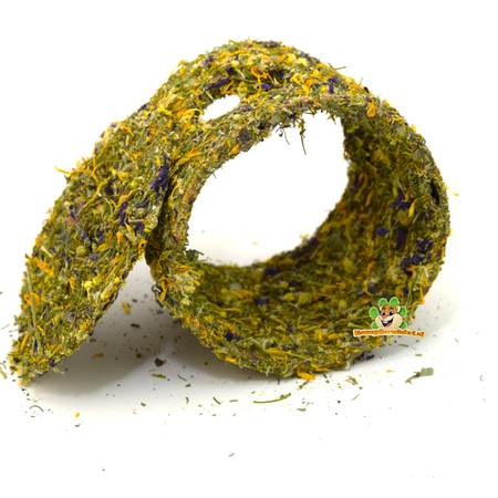 Kruidenhuisje met Bloemen 15 cm voor muizen, hamsters en gerbils