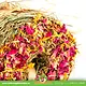 Hay Donut with Flowers XL for guinea pigs, rabbits, chinchillas, and degus