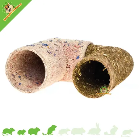 Grastunnel met Bloemen Dubbel Hoek 90 °