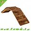 Puente de granjero de caoba con corteza, 70 cm