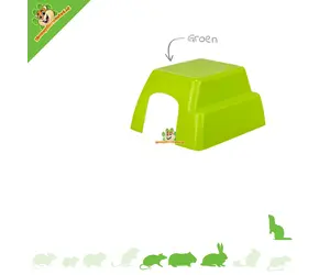 JanYoo Rattenbed, huisje, cavia's, verstopplaats huis, tent voor kleine dieren, accessoires, konijnen, verstopplaats, iglo-accessoires voor kooien