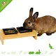 Trixie houten voer- en waterbak Deluxe zwart 28 cm