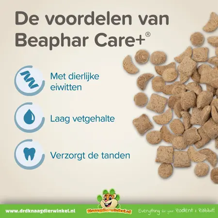 Beaphar Care+ Rat 1,5 kg – kawałki karmy dla szczurów (ekstrudat typu „wszystko w jednym”)