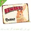 Warning sign Rabbit Tin Beware
