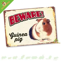 Warnschild Meerschweinchen Blech Vorsicht