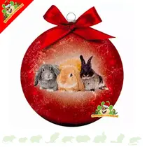 Red Rabbit Christmas Bauble