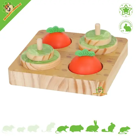 Anregendes Snackbrett Bumble für Nagetiere und Kaninchen – 15 cm