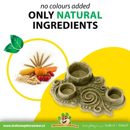 Ferplast Natural Veggie Bites Veggie Foraging Futternäpfe für Nagetiere und Kaninchen