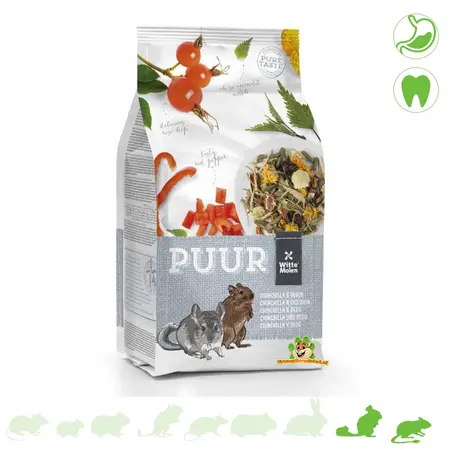 Witte Molen PURE Chinchilla & Dégu 2 kg | Nourriture pour chinchilla et nourriture pour dégus
