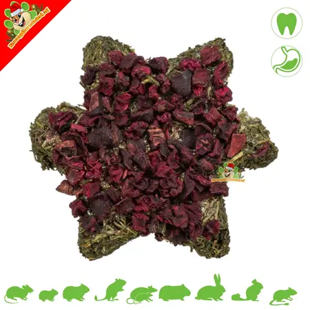 Grain-free Christmas Star 80 grams Grain-free for rodents & rabbits!