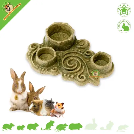 Ferplast Cuencos de comida para roedores y conejos Natural Veggie Bites