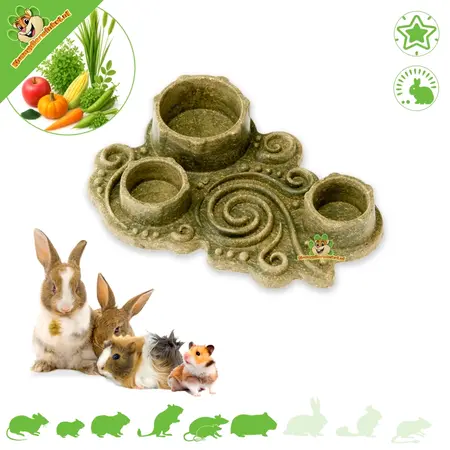 Ferplast Cuencos de comida para roedores y conejos Natural Veggie Bites