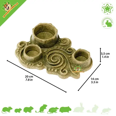 Ferplast Cuencos de comida para roedores y conejos Natural Veggie Bites