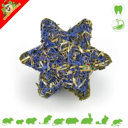 Grain-free Christmas Star 8 cm Grain-free for rodents and rabbits! - Copy