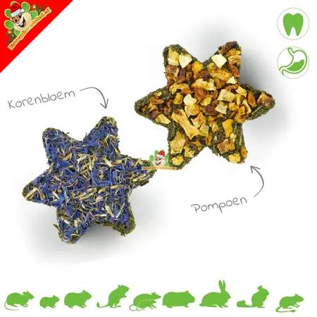 Grain-free Christmas Star 8 cm Grain-free for rodents and rabbits! - Copy