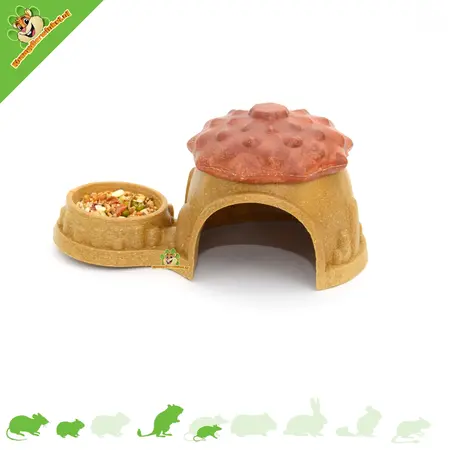 Ferplast Maison Natural Veggie Bites avec gamelle pour petits rongeurs