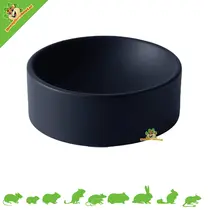 Bol rond en céramique pour aliments et boissons, noir, 12,5 cm