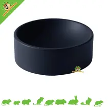 Cuenco de cerámica para comida y bebida redondo negro 12,5 cm