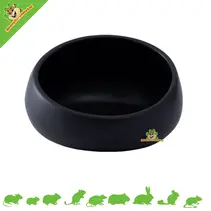 Gamelle inclinée en céramique noire 17 cm