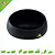 Quapas! Ceramic Slanted Feeding and Drinking Bowl Black 17 cm