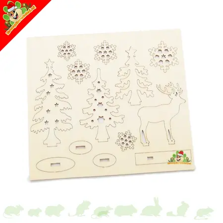 Weihnachtsbäume mit Rentieren und Hamstern selber gestalten – Natürliche Weihnachtsdekoration