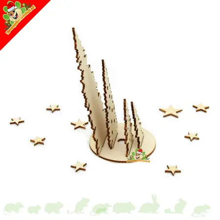 Selbstgemachte Hamster-Weihnachtsbäume und Sterne – Natürliche Weihnachtsdekorationen