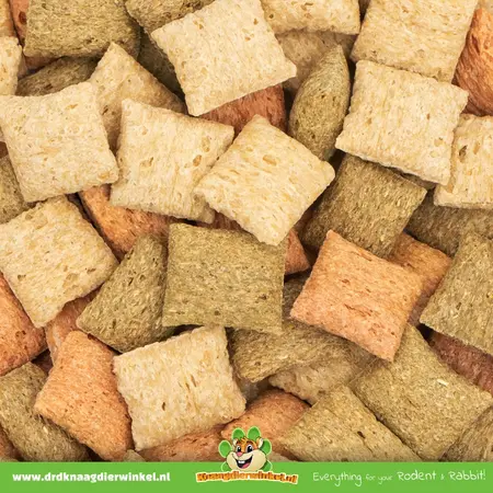 JR Farm Almohadas de verduras: un snack ligero y crujiente para roedores y conejos.