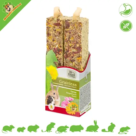 JR Farm Bâtonnets de souci et de rose trémière sans céréales Farmys