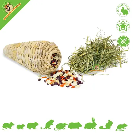 JR Farm Stuffed Nibble Root for Rodents and Rabbits