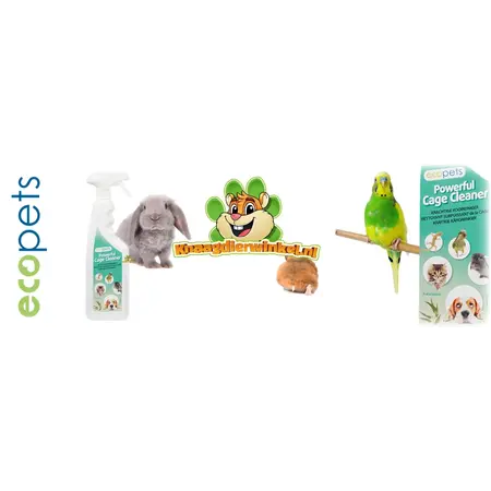 PhytoTreat Limpiador de jaulas potente Ecopets con eucalipto: limpiador de jaulas de acción profunda, seguro y fresco.