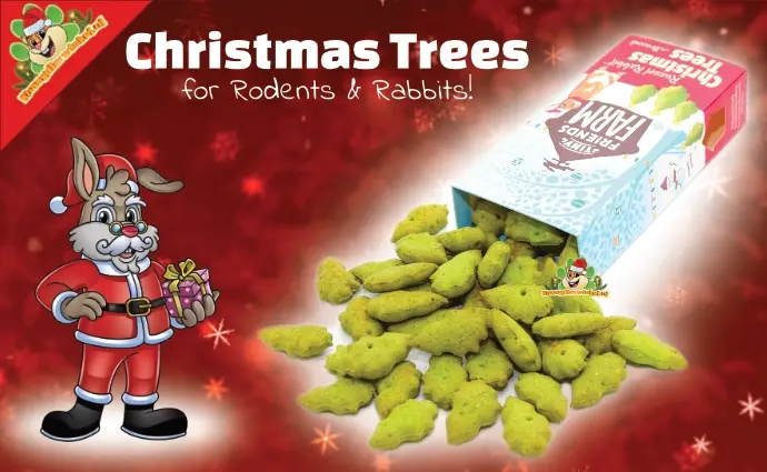 Kerst Kerstboompjes snacks voor knaagdieren konijnen
