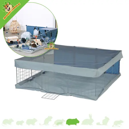 Zolux Zolux Neolife Wybieg dla świnek morskich Zielono-Niebieski – Modułowa i przestronna klatka dla świnek morskich 105 x 105 x 35 cm