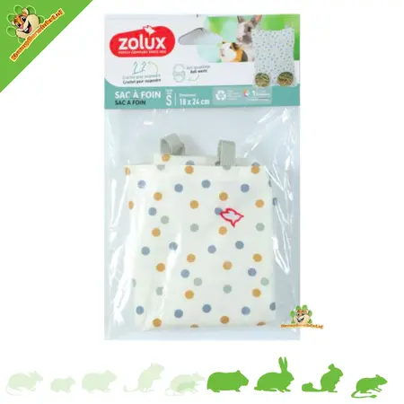 Zolux Estante para bolsas de heno multicolor de 18 x 24 cm para conejos y cobayas.