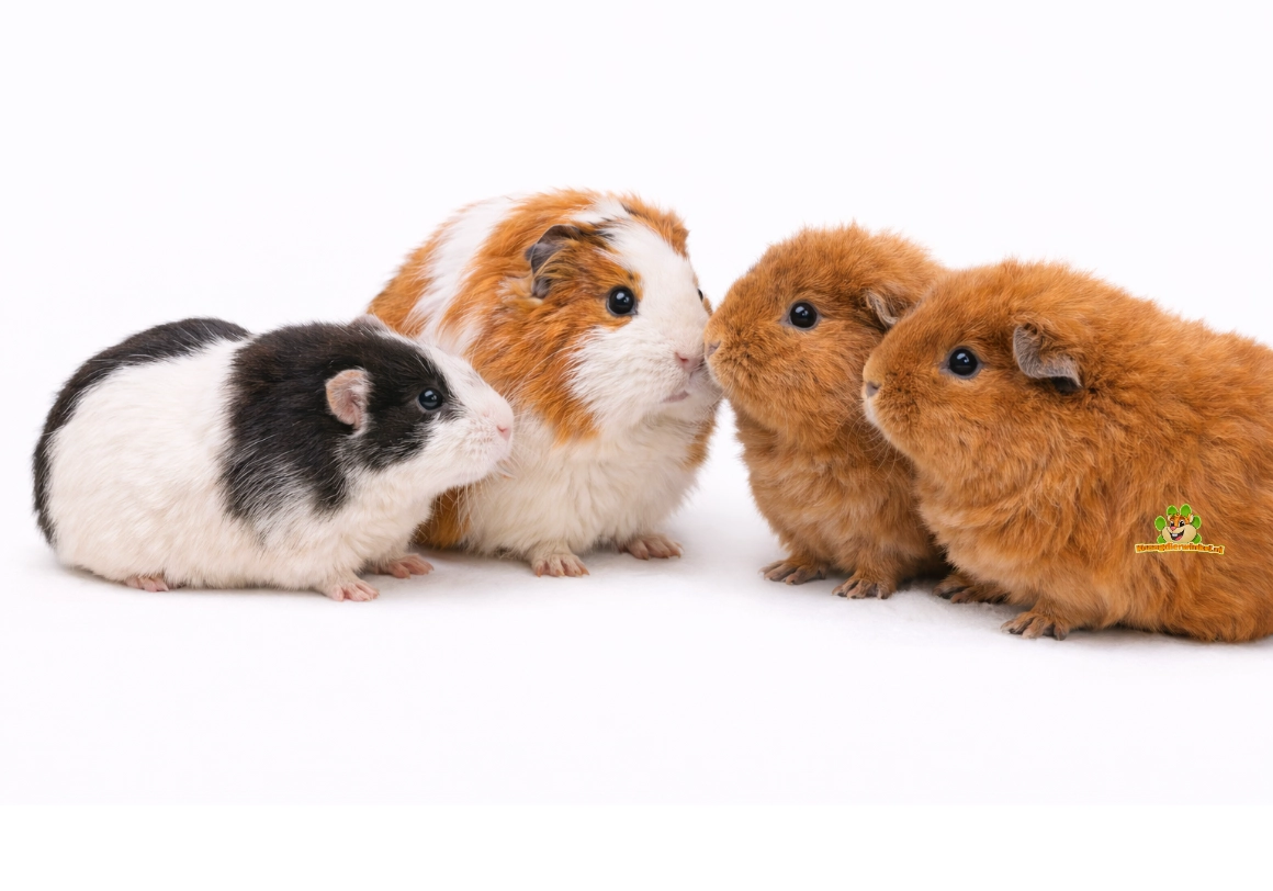 cavia's ontmoeten elkaar tijdens koppeling