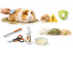 Cuidado de una cobaya de pelo largo