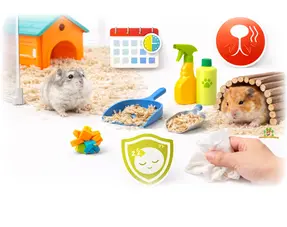 Reinigung eines Hamsterkäfigs