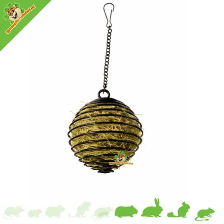 Spiraalvormige Knaagdier Snackbal Zwart 8,5 cm