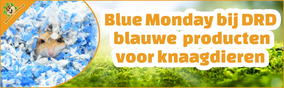 Blue Monday bij DRD: blauwe producten voor knaagdieren & konijnen