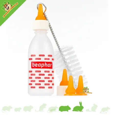 Beaphar Ensemble d'alimentation Beaphar Lactol – Biberon avec tétines et goupillon