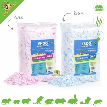 Ekoo Animal Bedding Exotische Farbsubstrate & Nistmaterial 20 Liter