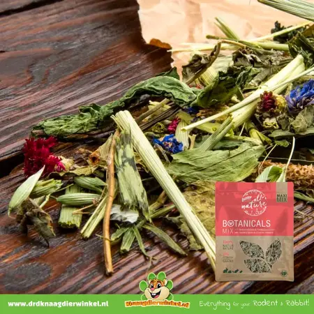 Bunny Nature BOTANICALS Maxi Mix 400 gram – Natuurlijk als snack of complete voeding