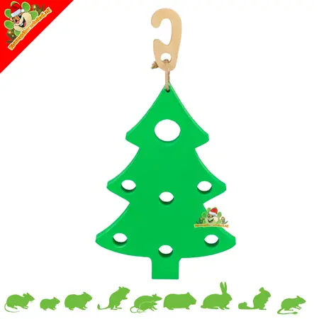 Spiel- und Snackbaum Weihnachtsbaum für Kaninchen und Nagetiere